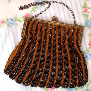 Antique Vintage Beaded Purse Small Size